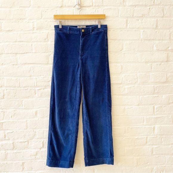 Everlane || Baby Cord Relaxed Straight Pants Corduroy Atlantic Blue 6