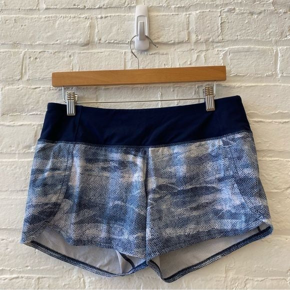 Lululemon || Run Times Short II 4" Mesh Scape Multi / True Navy 8