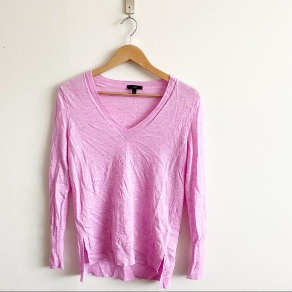 J. Crew || Merino V-Neck Tunic Sweater Lilac XS