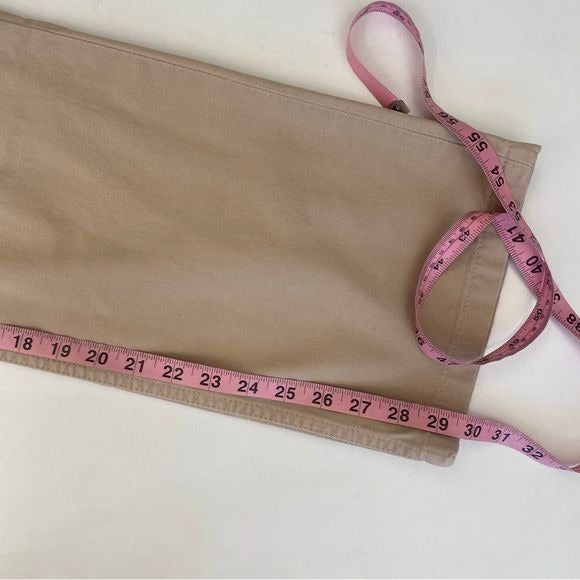 Zara || Straight Fit Chino Pants Low Rose Regular Length Khaki Tan US 2 NWT