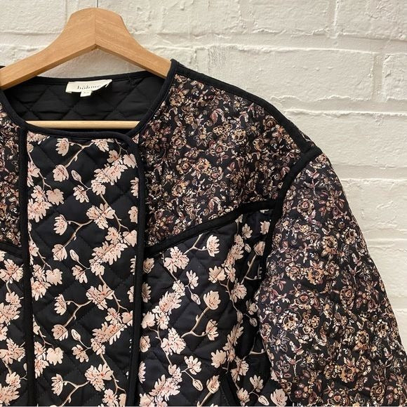 Boheme || Hermoine Quilted Floral Jacket Black XS