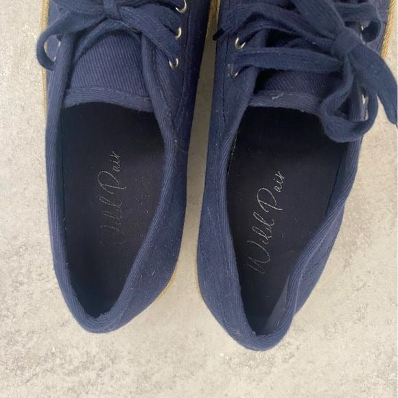 Wild Pair || Sofeya Espadrille Platform Sneakers Navy 9.5