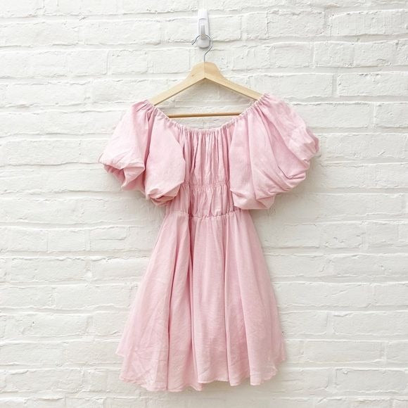 Aiyana || Bubblegum Pop Mini Dress Pink Poof Sleeve US 2 NWT