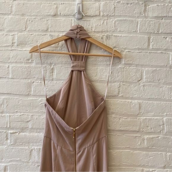 Shona Joy || Core Knot Draped Dress Dusty Ballet Pink 2