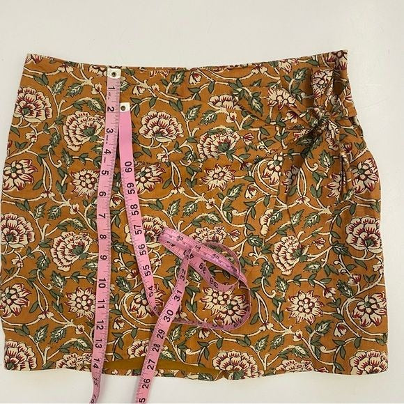 Sezane || Pacome Floral Wrap Tie Waist Mini Skirt 36 US 4