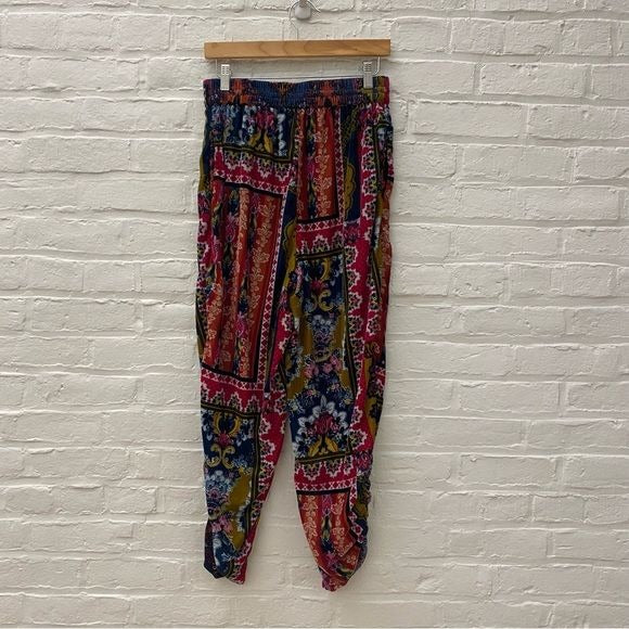 Anthropologie || Zadie Velvet Patterned Pants Sleep Small