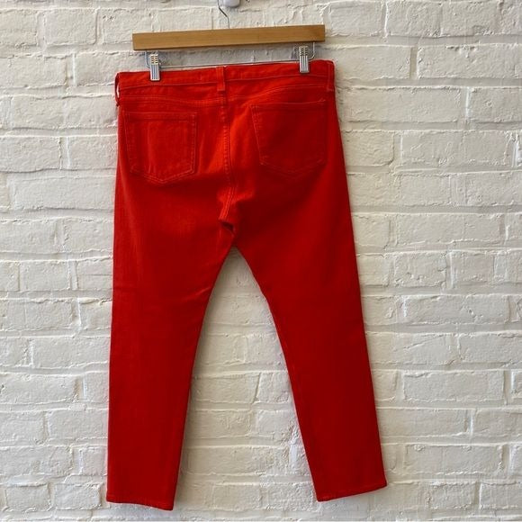 Veronica Beard || Brooke Cropped Jeans Neon Red 29