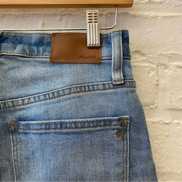 Madewell || Cruiser Straight Jeans: Reconstructed Edition Blue Raw Step Hem 24