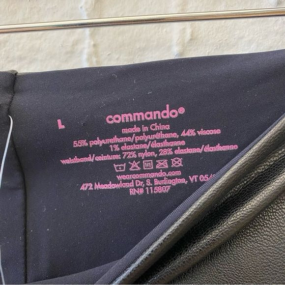 Commando || Perfect Control Faux Leather Leggings Black Large NWT