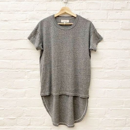 THE GREAT. || The Shirttail Tee in Heather Gray Size 0 XS