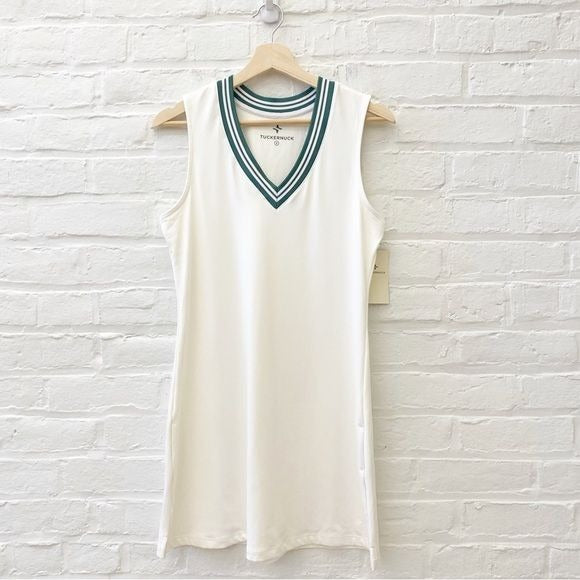 Tuckernuck || Tnuck Sport Suzanne Tennis Athletic Dress White Green Small NWT