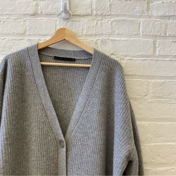 Jenni Kayne || Cocoon Cardigan Sweater Cashmere Oversized Slouchy Heather Gray L