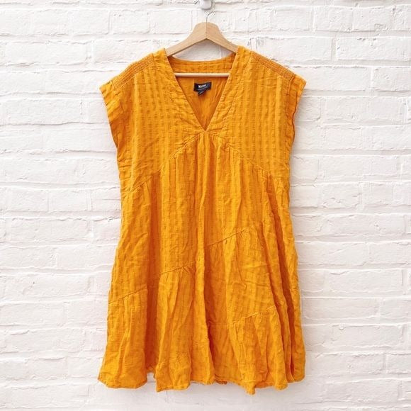 Anthropologie || Maeve Juliet Tiered Tunic Dress in Orange Small