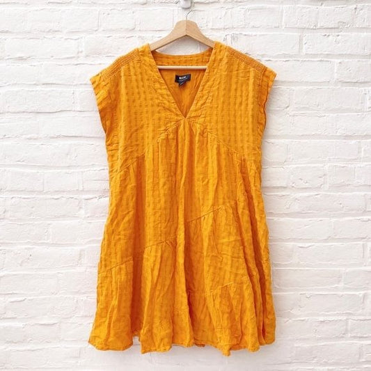 Anthropologie || Maeve Juliet Tiered Tunic Dress in Orange Small