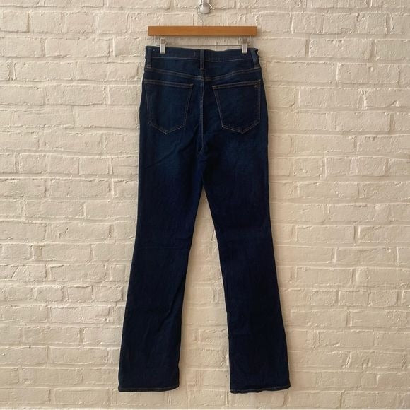 Madewell || Tall Skinny Flare Jeans in Colleton Wash Stretch Dark Blue 28T 28