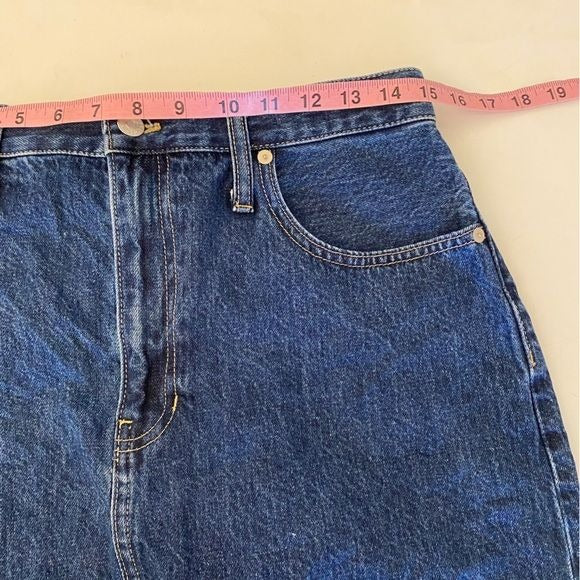 Madewell || Rigid Denim A-Line High Waist Mini Skirt Sunberry Wash Blue 30