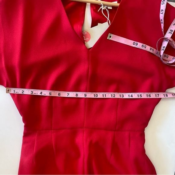 Boden || Romilly Belted Wide Leg Jumpsuit Red 6 Tall NWT