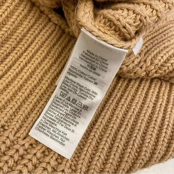 J. Crew || Relaxed Rollneck Sweater in Sandy Beach Tan XXS