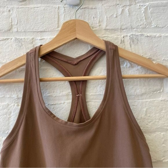 Lululemon || Cool Racerback Tank Top Shorter Length Cacao Brown Tan 6