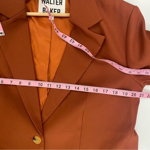 Walter Baker || Kira Oversized Blazer Notch Lapel Rust Brown Orange Small