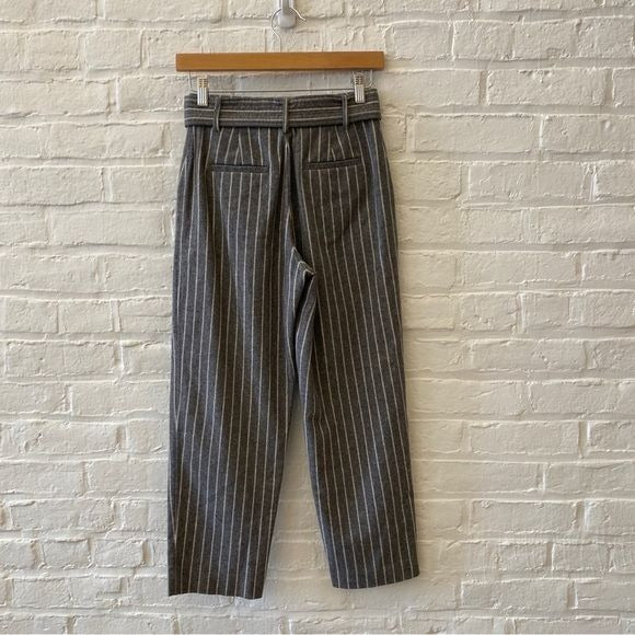 Aritzia || Wilfred Tie Front Jallade Pants Wool Cashmere Striped Gray 0