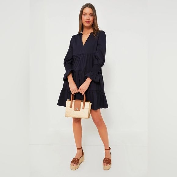 Tuckernuck || Pomander Place Cotton Poplin Kenzo Dress Navy Blue Small