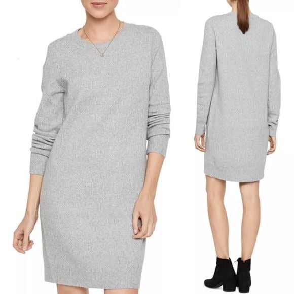 Vero Moda || Doffy Long Sleeve Sweater Dress Gray Melange Small