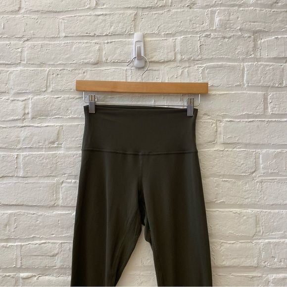 Lululemon || Align Crop 21" Dark Olive Green 4