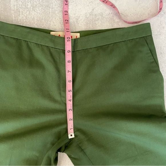 Marni || Tapered Ankle Trousers Pants Green 44 IT US 8