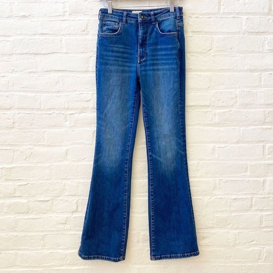 Anthropologie || Pilcro High Rise Stretch Flare Jeans Blue 27