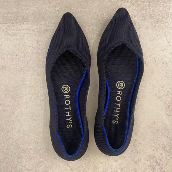 Rothy’s || The Point Maritime Navy Blue Flats Size 7.5