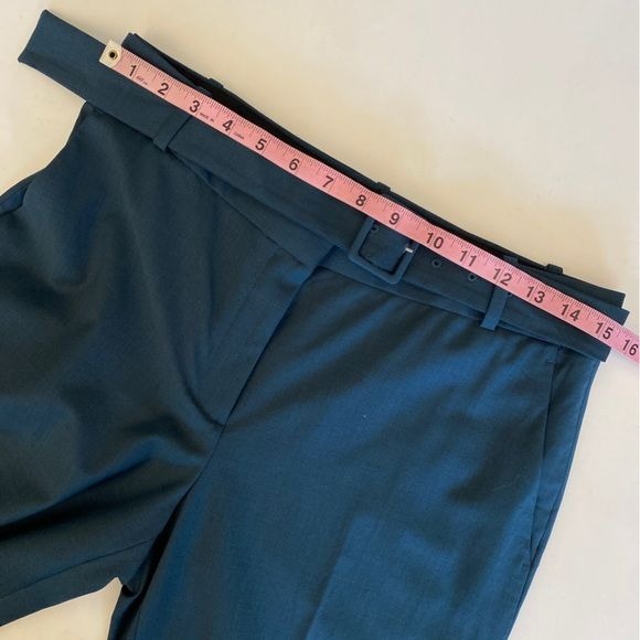 Theory || Heze Belted Trouser Pant Deep Teal Blue Green 4