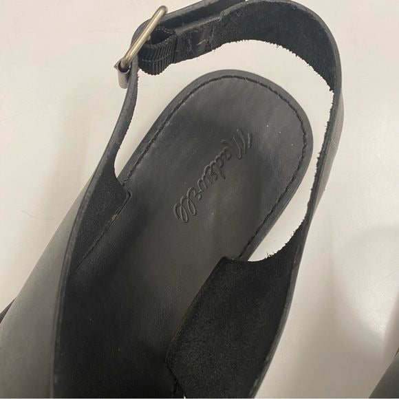 Madewell || Boardwalk Crossover Sandals Black Leather 11