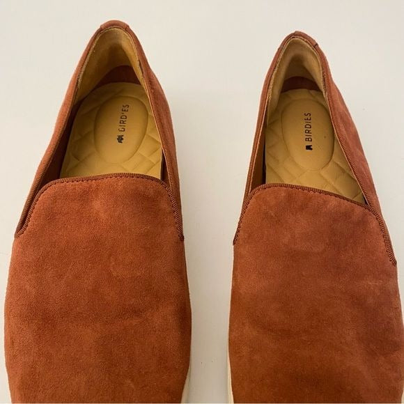 Birdies || The Swift Suede Leather Slip On Loafer Sneakers in Nutmeg 7.5