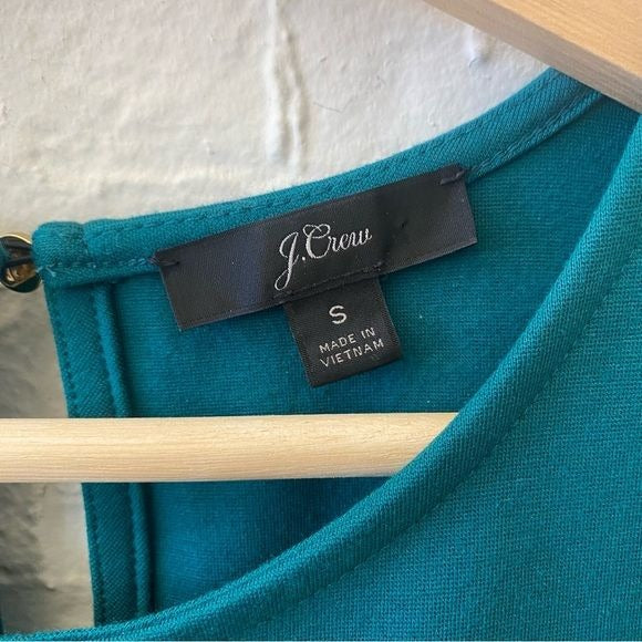 J. Crew || Puff Sleeve Ponte Knit Top Spicy Jade Green Small