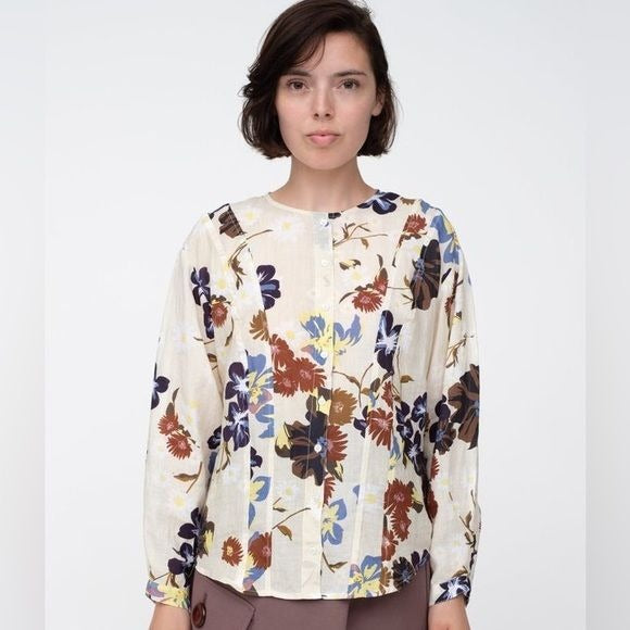 Sea New York || Margherite Floral Button Down Blouse Cotton Woven 4