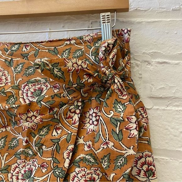 Sezane || Pacome Floral Wrap Tie Waist Mini Skirt 36 US 4