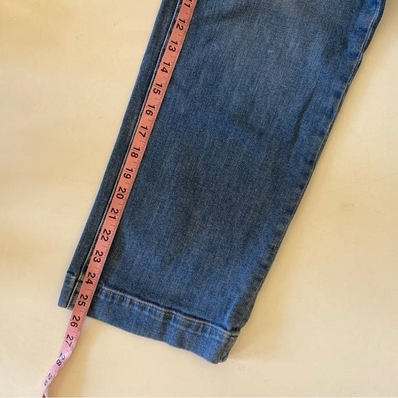 Anthropologie || Paige Nellie Patch Pocket Wide Leg Crop Jeans Blue 26