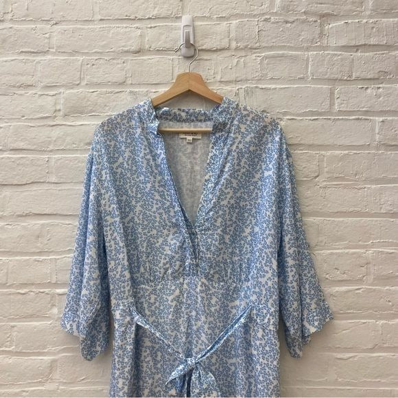 Beau & Ro || The Every Dress in Blue Ditsy Floral XL