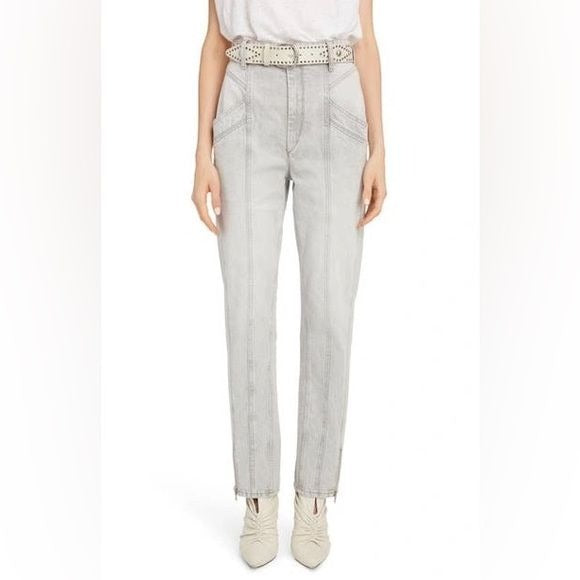 Isabel Marant || Kelissa Paneled High-Rise Straight Jeans FR 38 US 6