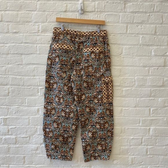 Anthropologie || Corduroy Barrel Pants Tapestry Print 10