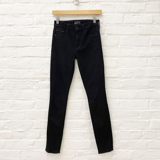 MOTHER || High Waisted Looker Jeans in A Model Spy Black 25