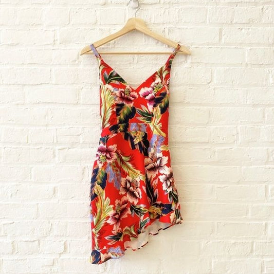 Revolve || NBD x Naven Twins Sydney Floral Tropical Asymmetrical Mini Dress XS