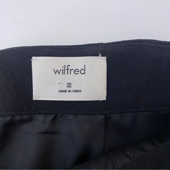 Aritzia || Wilfred Wrap Front Mini Skirt Black 00