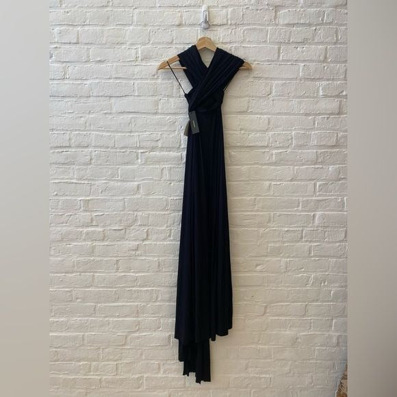 Lulus || Trick me Of The Trade Convertible Maxi Dress Black XS NWT