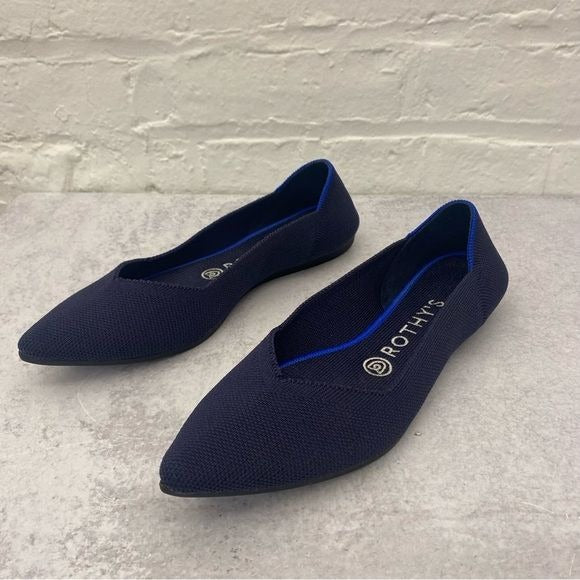 Rothy’s || The Point Maritime Navy Blue Flats Size 7.5