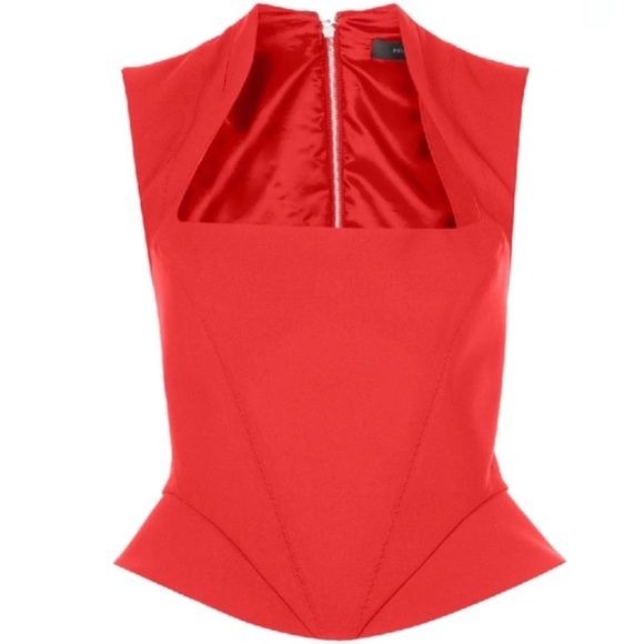 Mugler || Corset Top In Red 38 NWT