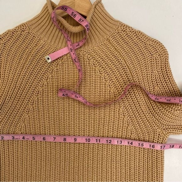 J. Crew || Relaxed Rollneck Sweater in Sandy Beach Tan XXS