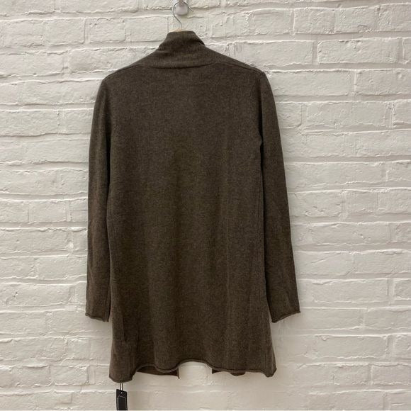 Beryll || Open Front Cashmere Cardigan Long Brown NWT OSFM