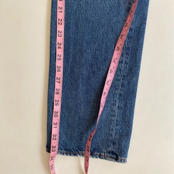 Made in Tomboy || High Rise Straight Leg Jeans Italian Denim Blue 29 NWT